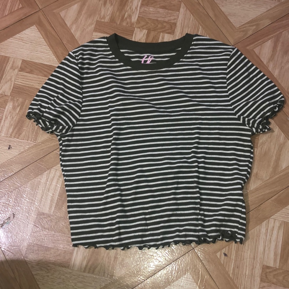 White and green crop top